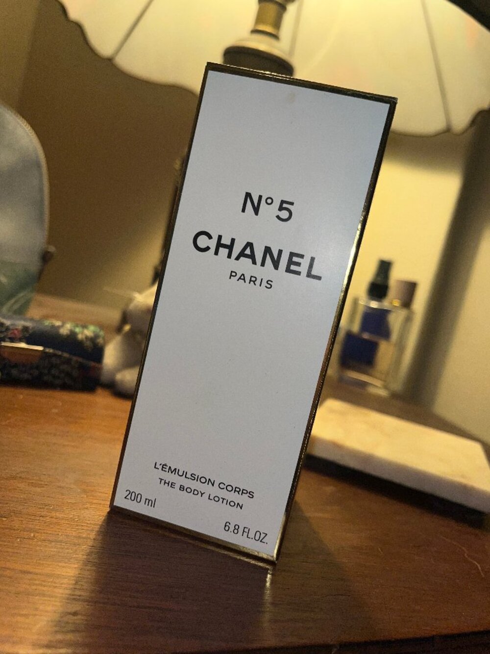 Empty CHANEL N°5 Lotion Box